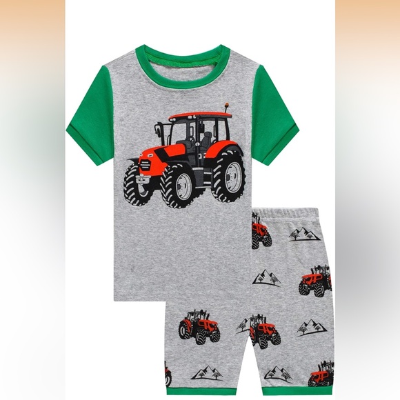 Tractor Gray and Green Pajama Set NWT size 5 - Picture 1 of 4